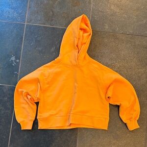 Zara Vibrant Orange Kids Hoodie cropped